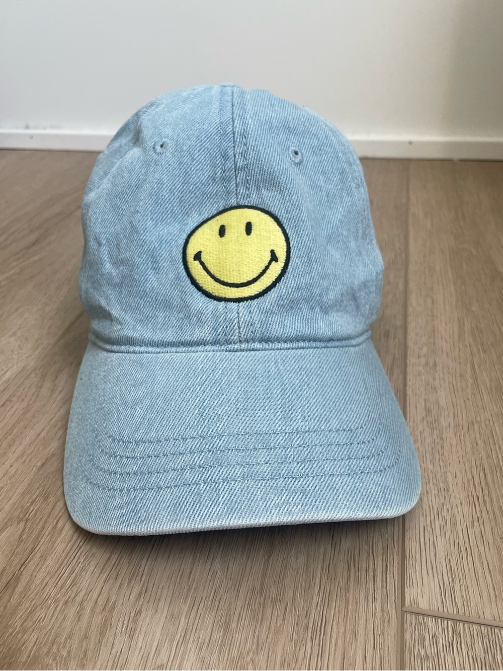 American Eagle Denim Smiley Logo Adjustable Baseball Cap
